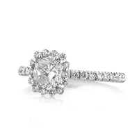 1.35ct Cushion Cut Diamond Engagement Ring