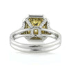 2.93ct Fancy Light Yellow Radiant Cut Diamond Engagement Ring