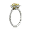 1.71ct Fancy Intense Yellow Oval Cut Diamond Engagement Ring