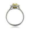 1.71ct Fancy Intense Yellow Oval Cut Diamond Engagement Ring