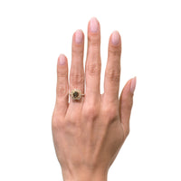 2.21ct Fancy Dark Orange Brown Radiant Cut Diamond Engagement Ring