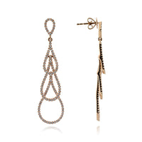 1.50ct Round Brilliant Cut Diamond Waterfall Earrings