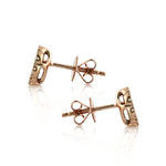 0.55ct Round Brilliant Cut Diamond Flower Cluster Earrings