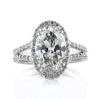 4.96ct Oval Cut Diamond Engagement Ring