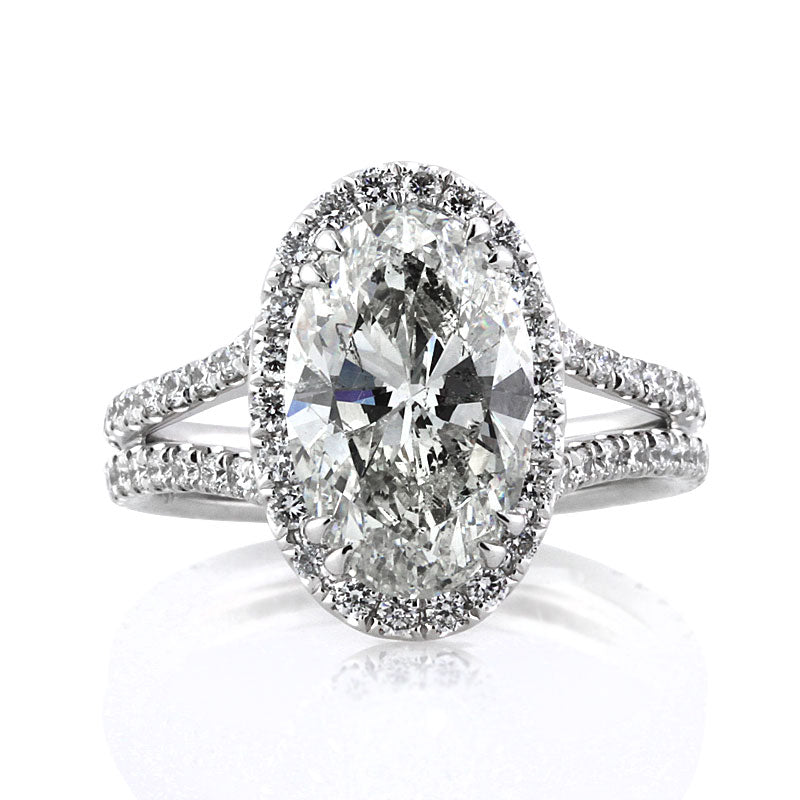 4.96ct Oval Cut Diamond Engagement Ring