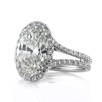 4.96ct Oval Cut Diamond Engagement Ring