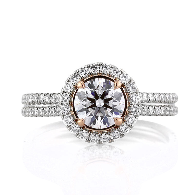 1.94ct Fancy Faint Pink Round Brilliant Cut Diamond Engagement Ring