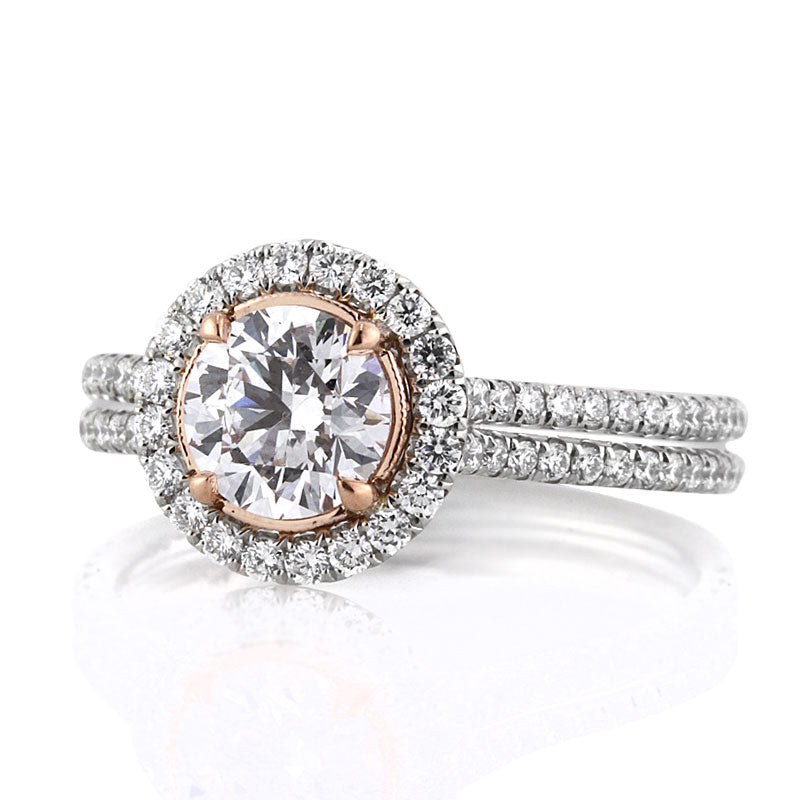 1.94ct Fancy Faint Pink Round Brilliant Cut Diamond Engagement Ring