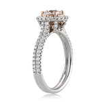 1.94ct Fancy Faint Pink Round Brilliant Cut Diamond Engagement Ring
