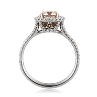 1.94ct Fancy Faint Pink Round Brilliant Cut Diamond Engagement Ring
