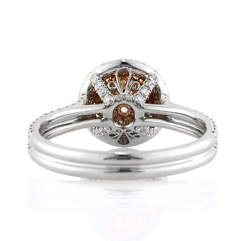 1.94ct Fancy Faint Pink Round Brilliant Cut Diamond Engagement Ring