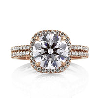 2.84ct Round Brilliant Cut Diamond Engagement Wedding Set