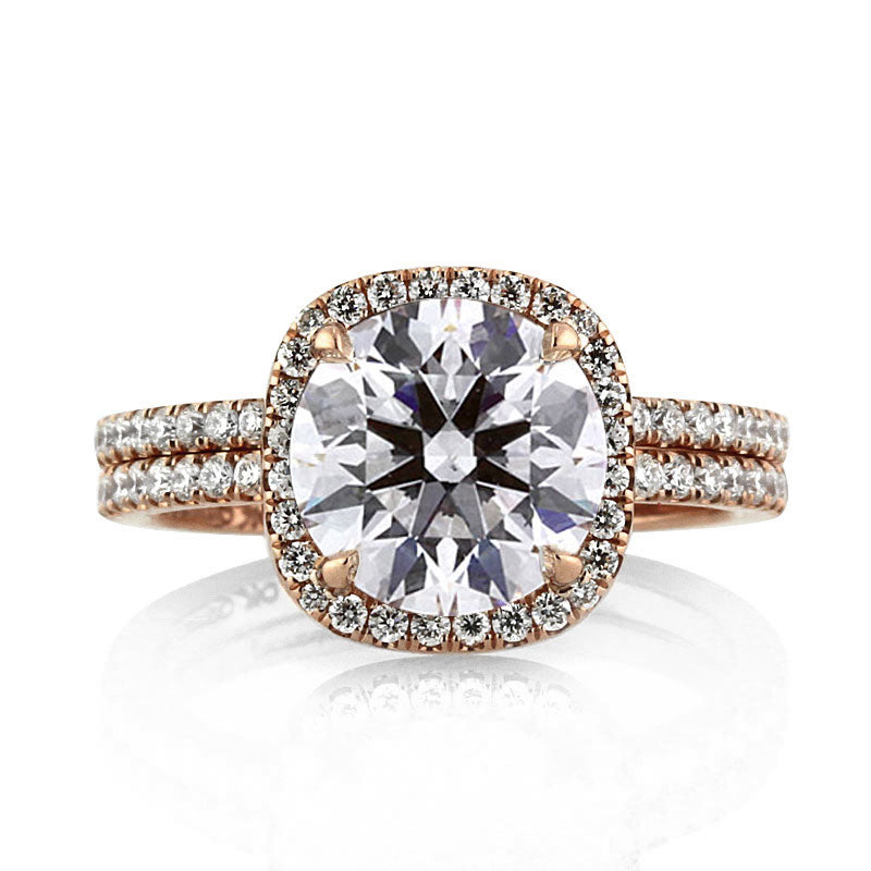 2.84ct Round Brilliant Cut Diamond Engagement Wedding Set