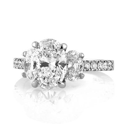 3.31ct Oval Cut Diamond Engagement Ring