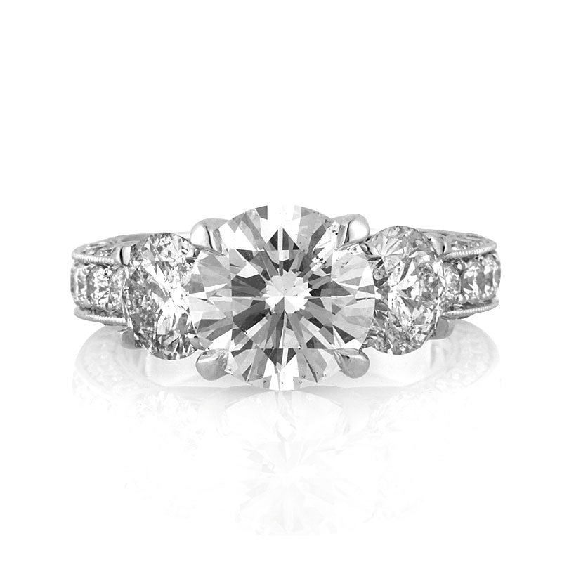 5.01ct Round Brilliant Cut Diamond Engagement Ring
