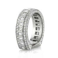 3.25ct Princess and Round Brilliant Cut Diamond Band