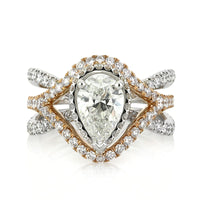 2.25ct Pear Shaped Diamond Engagement Ring