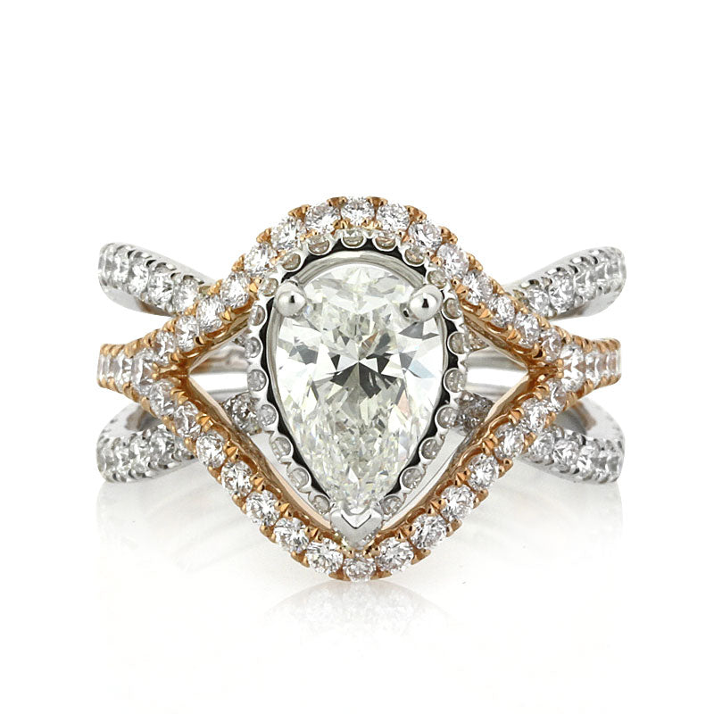 2.25ct Pear Shaped Diamond Engagement Ring