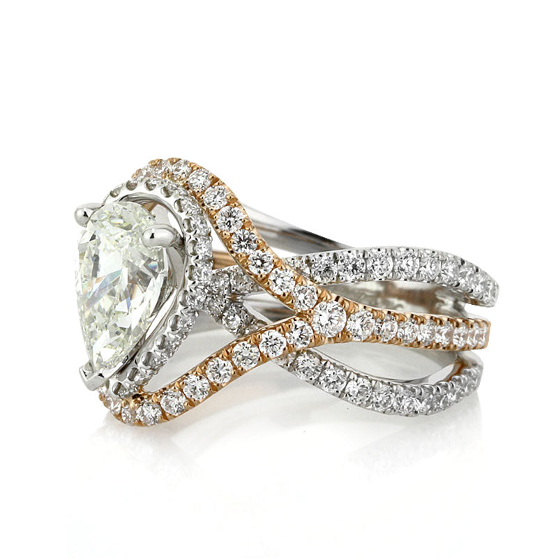 2.25ct Pear Shaped Diamond Engagement Ring