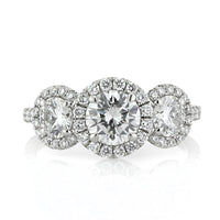 2.07ct Round Brilliant Cut Diamond Engagement Ring