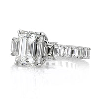 7.14ct Emerald Cut Diamond Engagement Ring