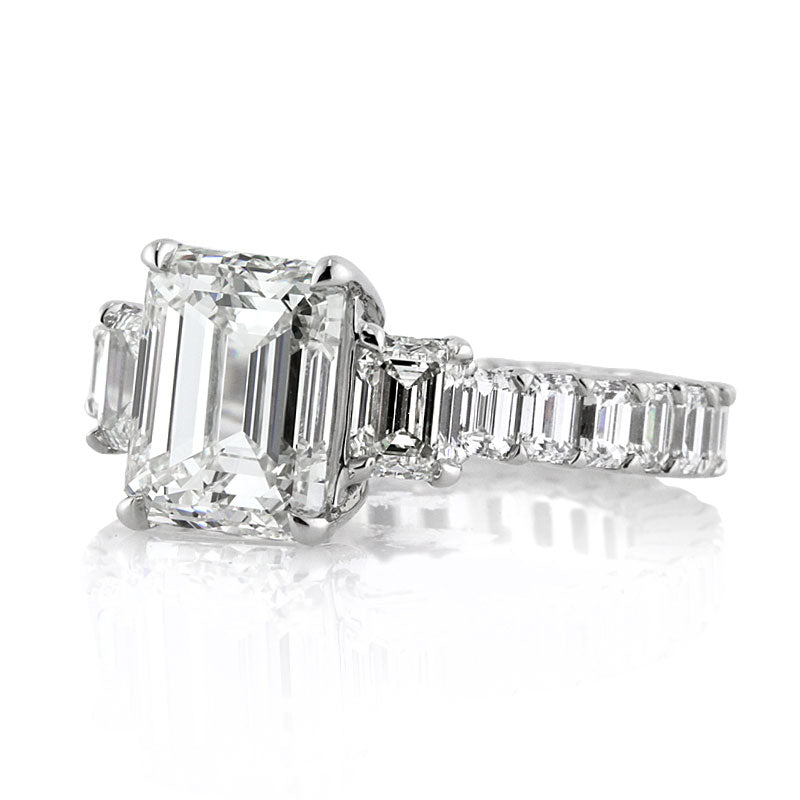 7.14ct Emerald Cut Diamond Engagement Ring