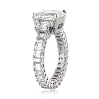 7.14ct Emerald Cut Diamond Engagement Ring
