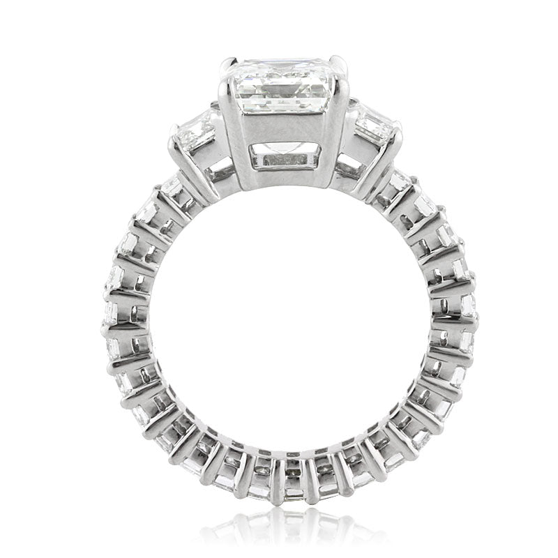 7.14ct Emerald Cut Diamond Engagement Ring