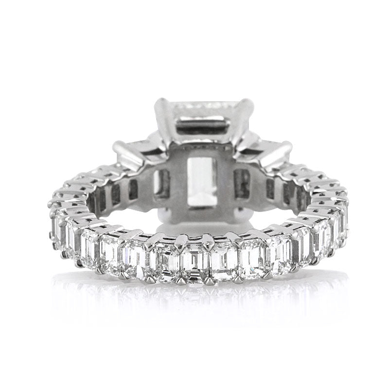 7.14ct Emerald Cut Diamond Engagement Ring