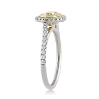 1.59ct Fancy Light Yellow Marquise Cut Diamond Engagement Ring