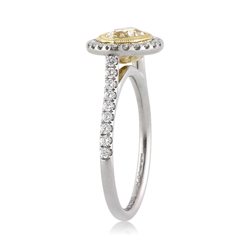 1.59ct Fancy Light Yellow Marquise Cut Diamond Engagement Ring