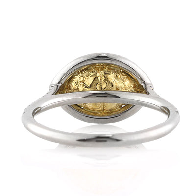 1.59ct Fancy Light Yellow Marquise Cut Diamond Engagement Ring