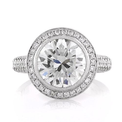 6.28ct Round Brilliant Cut Diamond Engagement Ring