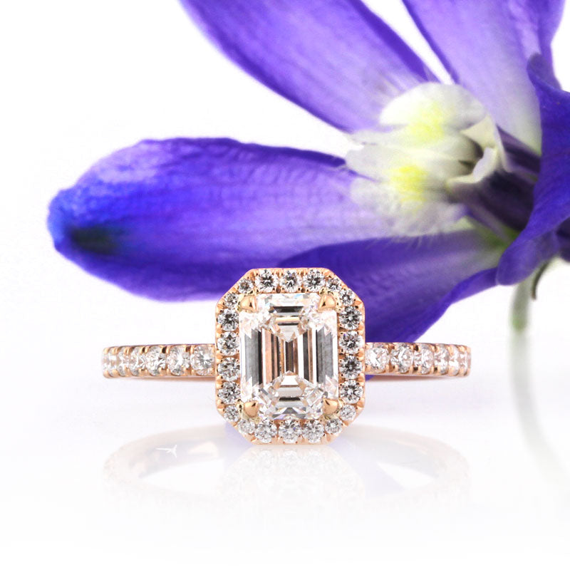 1.55ct Emerald Cut Diamond Engagement Ring