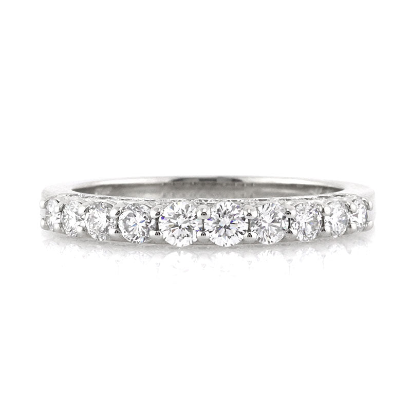 0.80ct Round Brilliant Cut Diamond Wedding Band Three-Sided