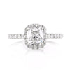 1.93ct Antique Cushion Brilliant Diamond Engagement Ring