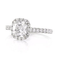 1.93ct Antique Cushion Brilliant Diamond Engagement Ring