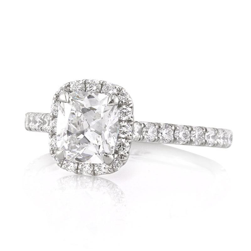1.93ct Antique Cushion Brilliant Diamond Engagement Ring