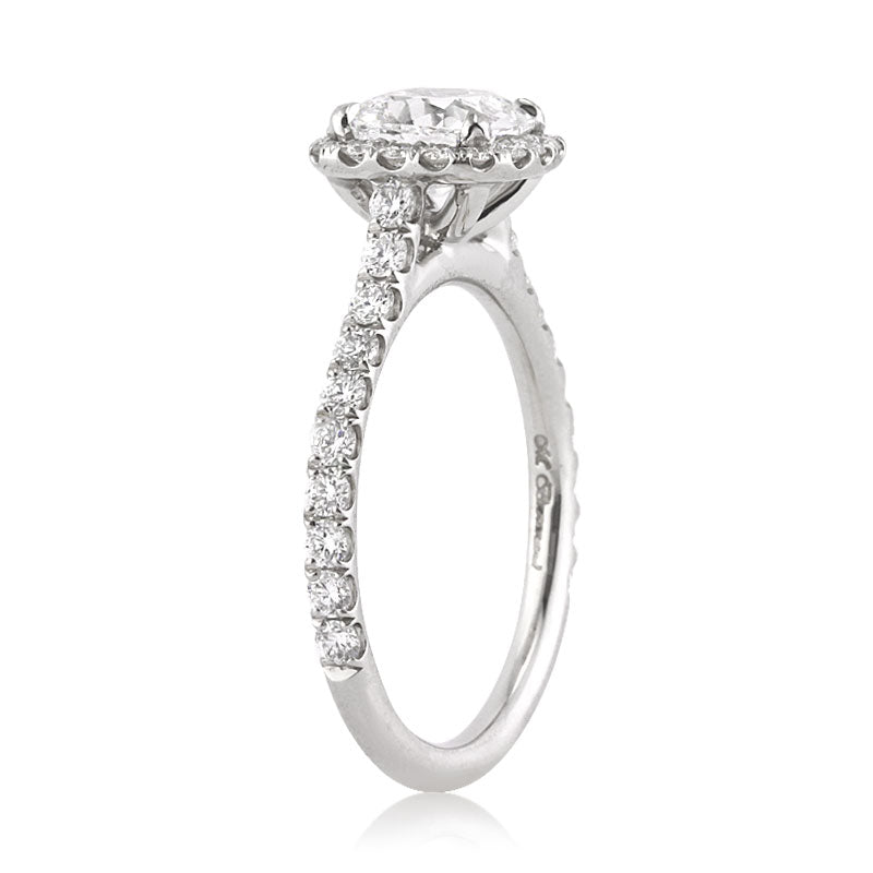 1.93ct Antique Cushion Brilliant Diamond Engagement Ring