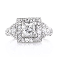 2.03ct Princess Cut Diamond Engagement Ring