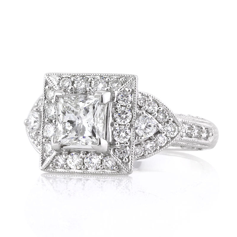 2.03ct Princess Cut Diamond Engagement Ring