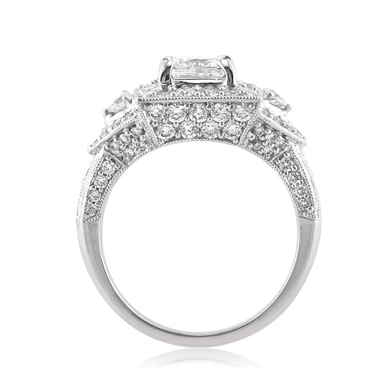 2.03ct Princess Cut Diamond Engagement Ring