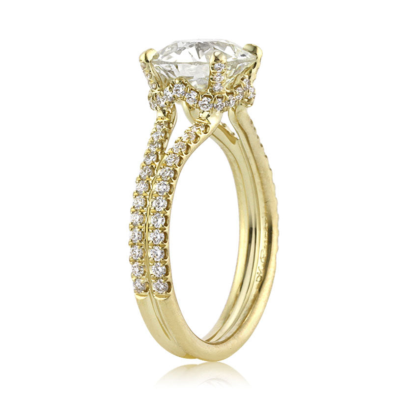 2.62ct Antique European Round Cut Diamond Engagement Ring