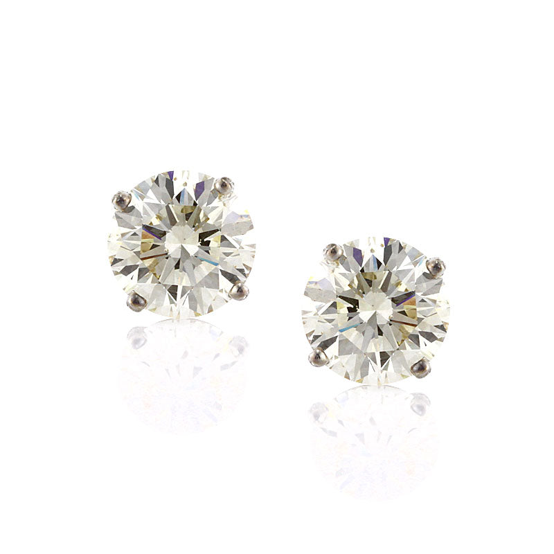 6.62ct Round Brilliant Cut Diamond Stud Earrings