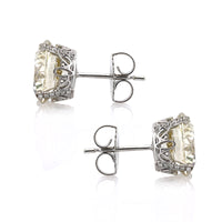 6.62ct Round Brilliant Cut Diamond Stud Earrings