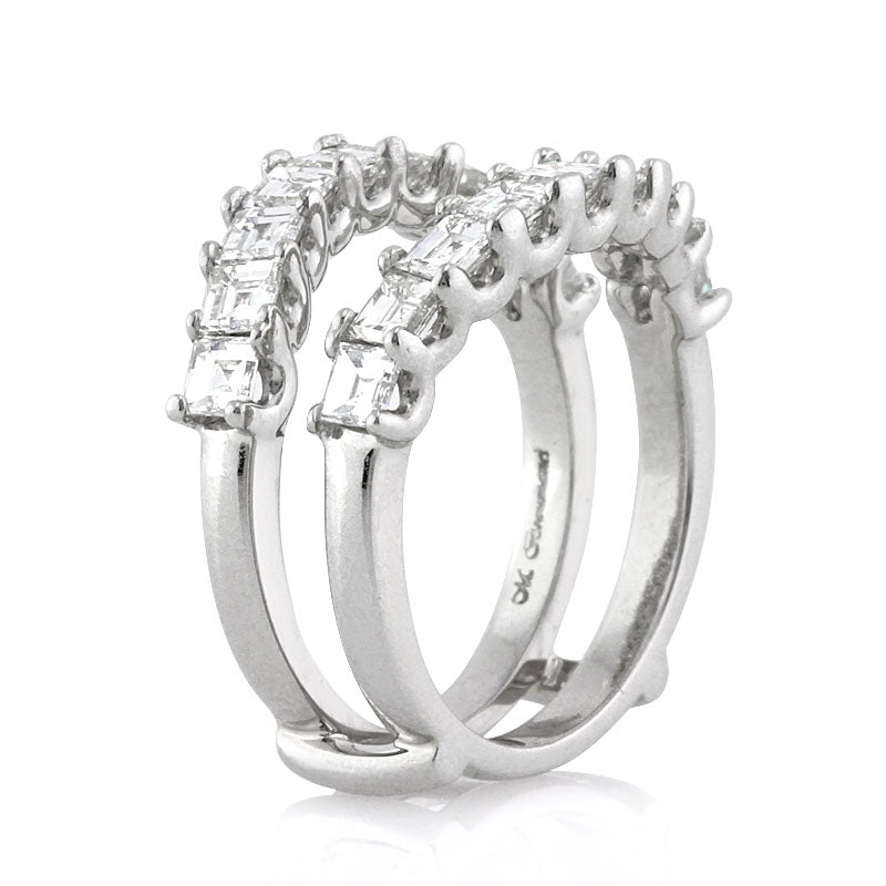 1.80ct Asscher Cut Diamond Wedding Ring Jacket – Mark Broumand