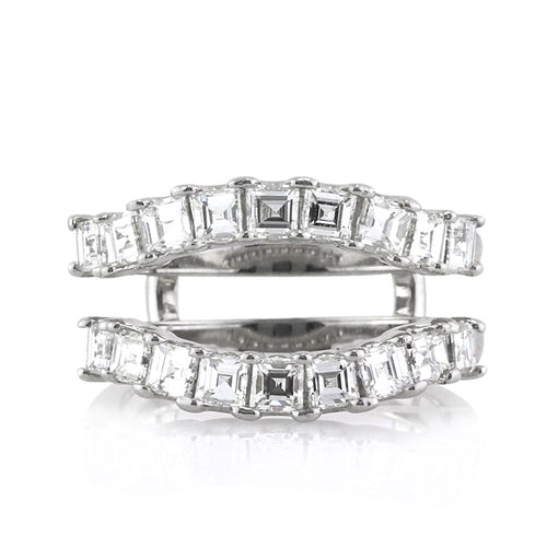 1.80ct Asscher Cut Diamond Wedding Ring Jacket