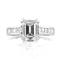 3.26ct Emerald Cut Diamond Engagement Ring