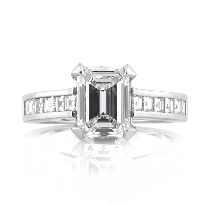 3.26ct Emerald Cut Diamond Engagement Ring