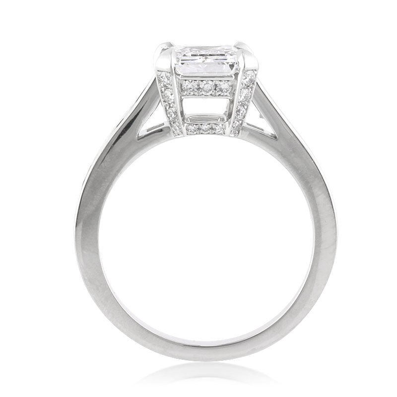 3.26ct Emerald Cut Diamond Engagement Ring